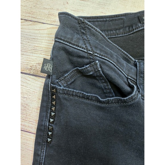 Rock & Republic Skinny Fit Jeans Women's Size 6M "Berlin" style Black Studded‎ - Picture 6 of 12